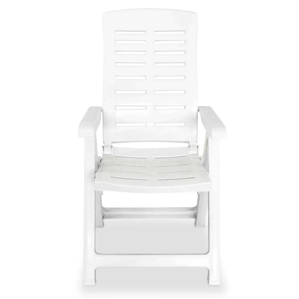 Ensemble de 3 pcs table de jardin avec chaises - mobilier de jardin Blanc Polypropylène - Image 6