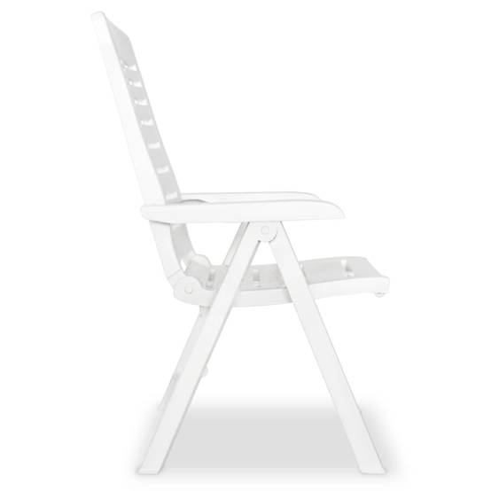 Ensemble de 3 pcs table de jardin avec chaises - mobilier de jardin Blanc Polypropylène - Image 7