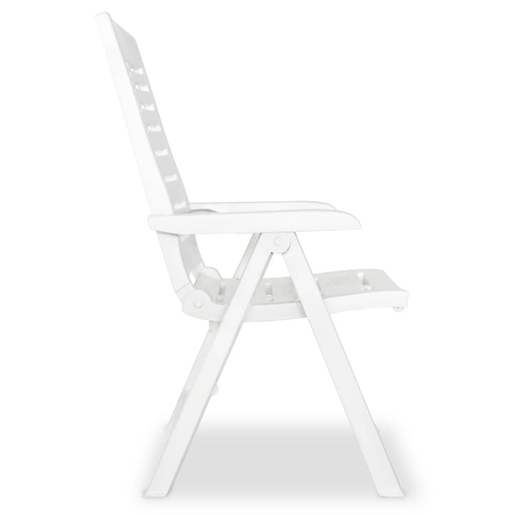 Ensemble de 3 pcs table de jardin avec chaises - mobilier de jardin Blanc Polypropylène - Image 7