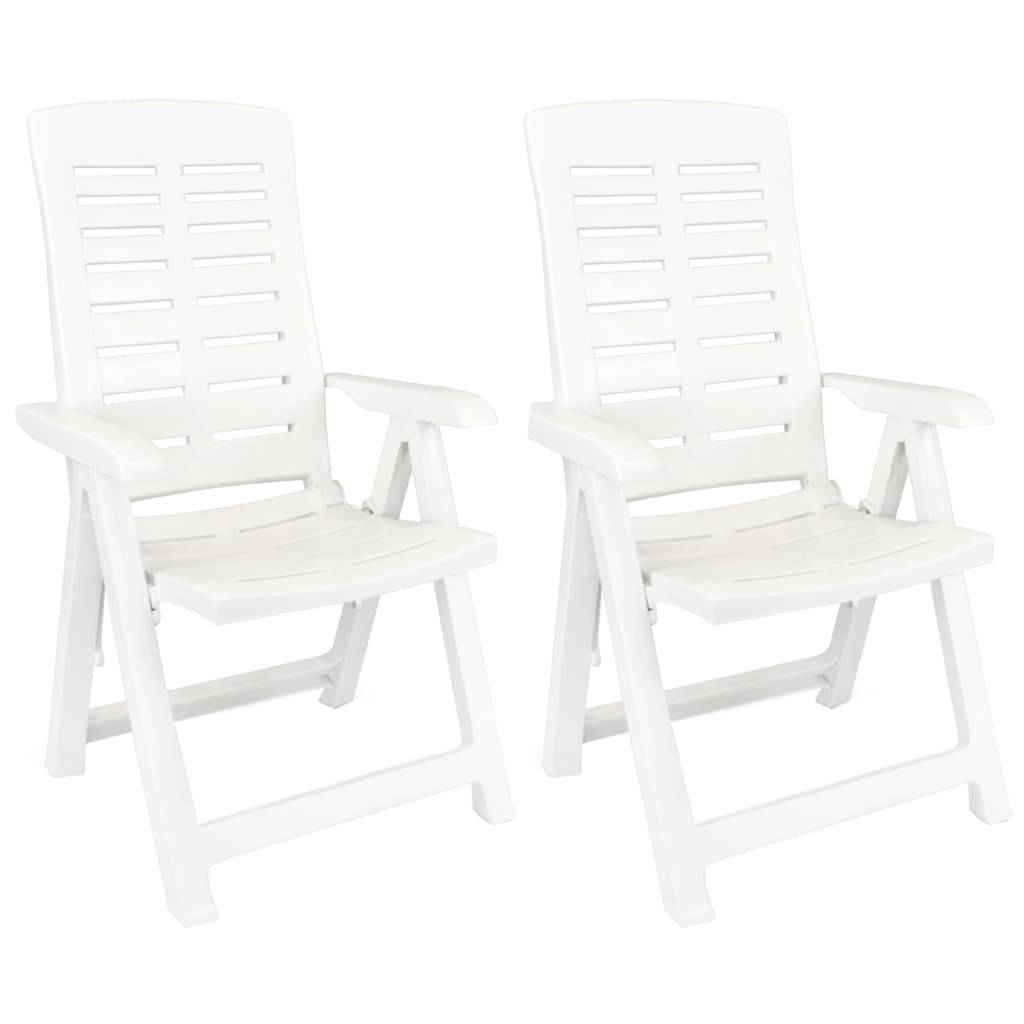 Ensemble de 3 pcs table de jardin avec chaises - mobilier de jardin Blanc Polypropylène - Image 4