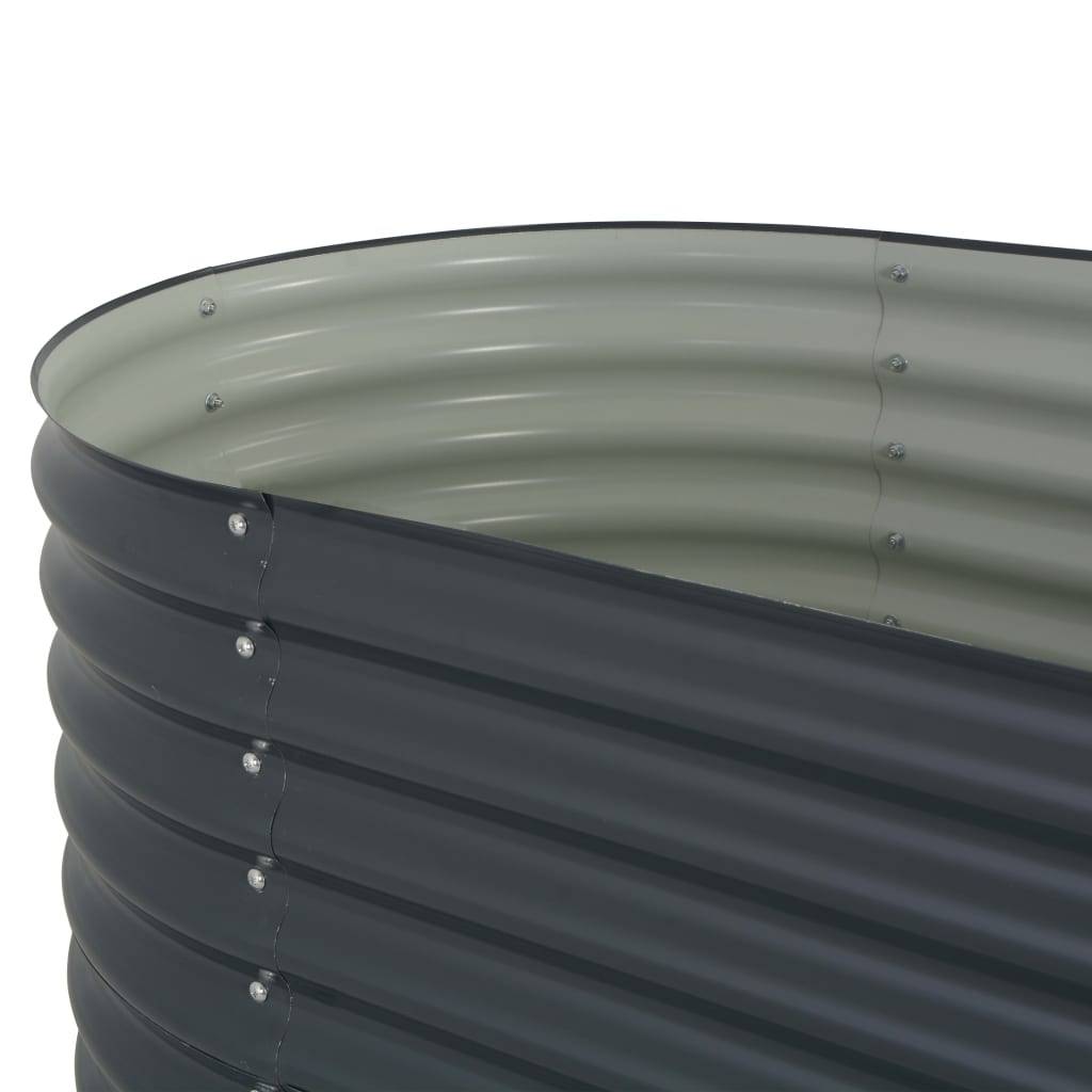 Helloshop26 - Jardinière lit surélevé plantes fleurs jardin 160 x 80 x 81 cm acier galvanisé gris - Imagen 6