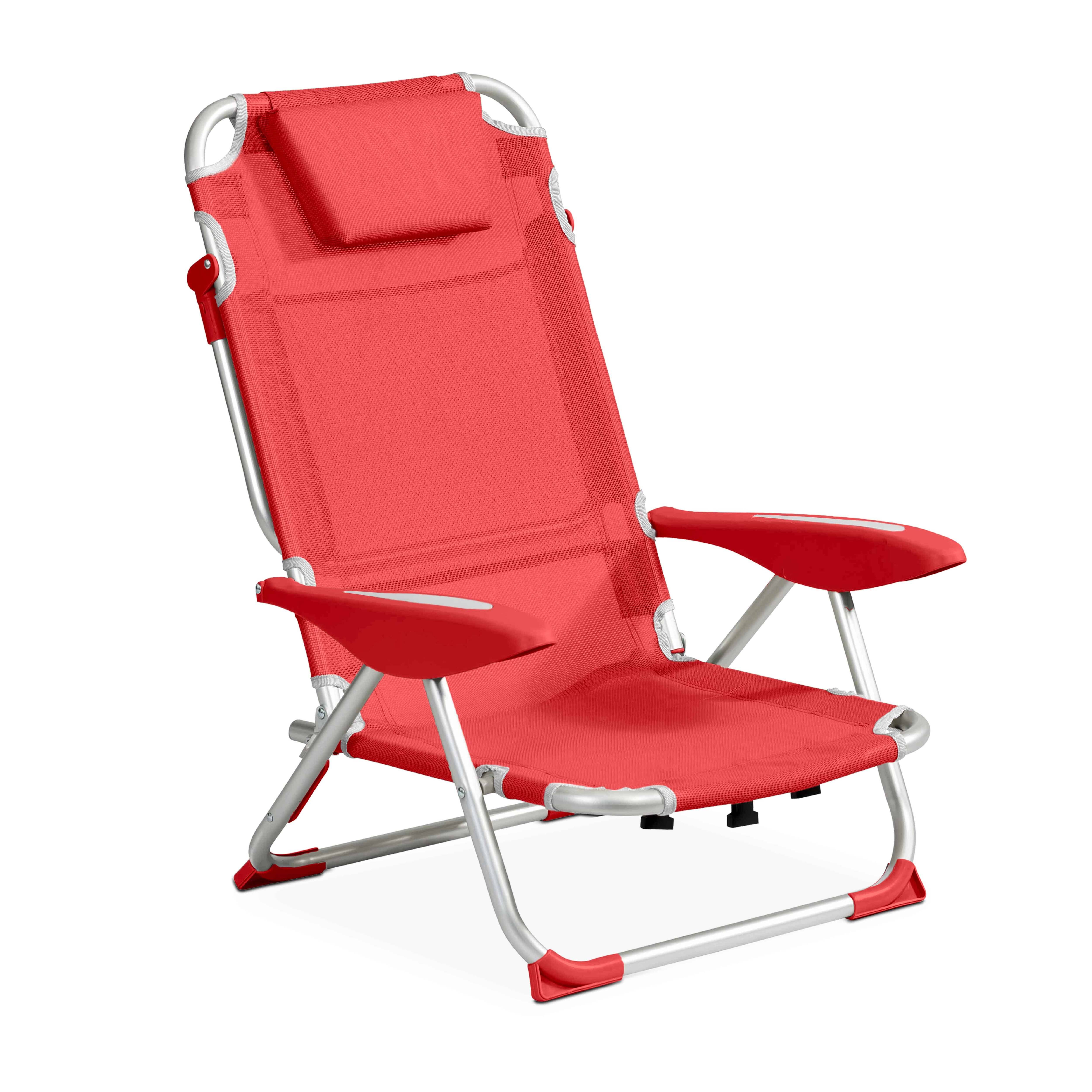 Oviala - Fauteuil clic clac des plages polyester fuschia - Oviala - Imagen 1