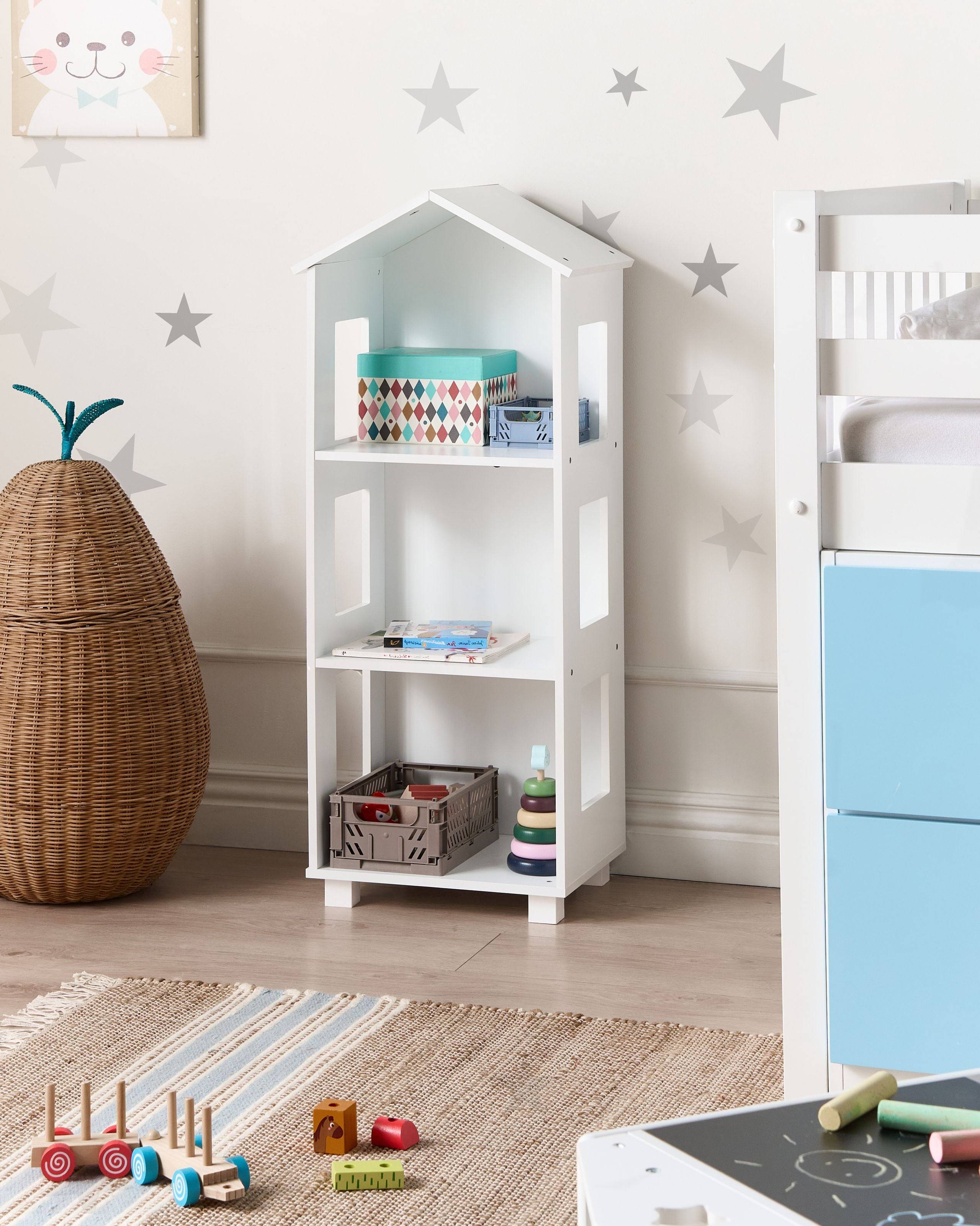 Beliani - Meuble de rangement MDF Blanc GLENORIE - 39x30x100- Beliani - Image 1