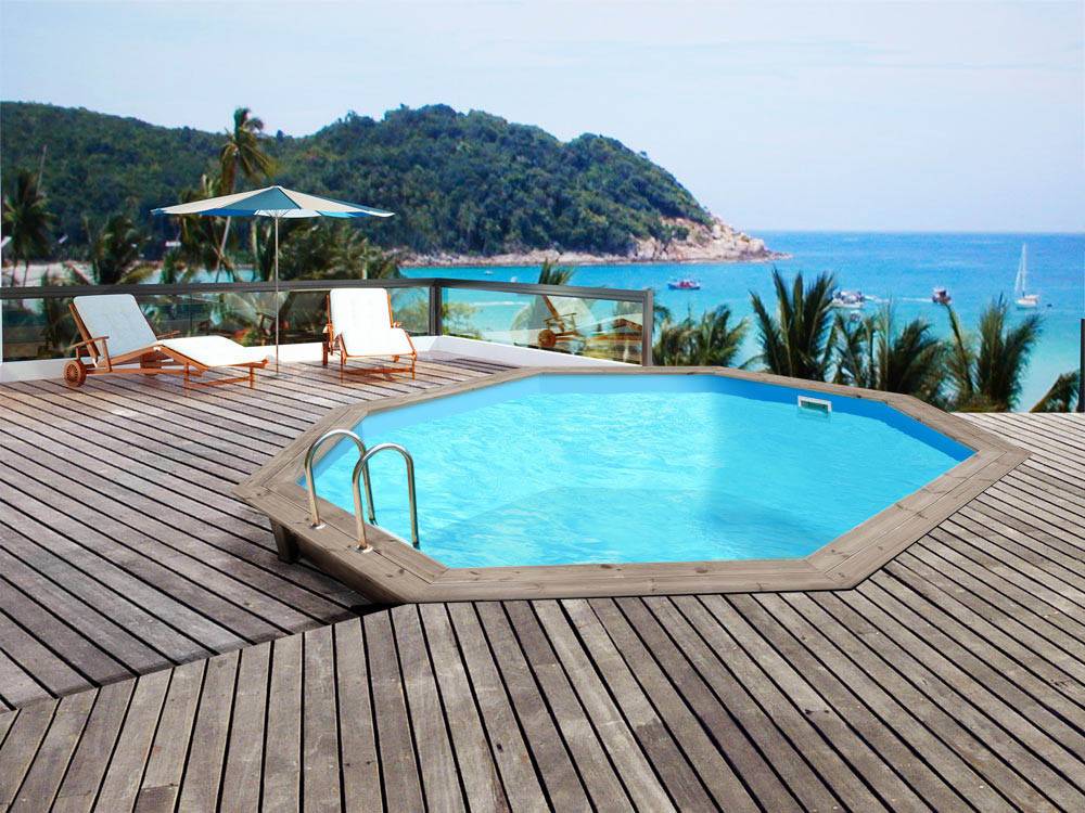 Piscine Bois  Venecia " -  5.80 X 1.31m -habitat Et Jardin