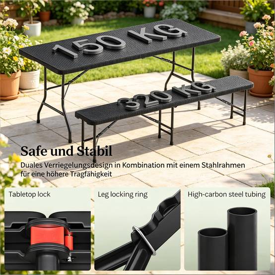 Set pliable 180 cm – spacieux, anti-UV, imperméable, prêt à vivre - Image 6
