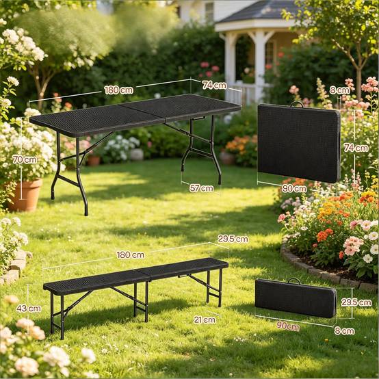 Set pliable 180 cm – spacieux, anti-UV, imperméable, prêt à vivre - Image 2