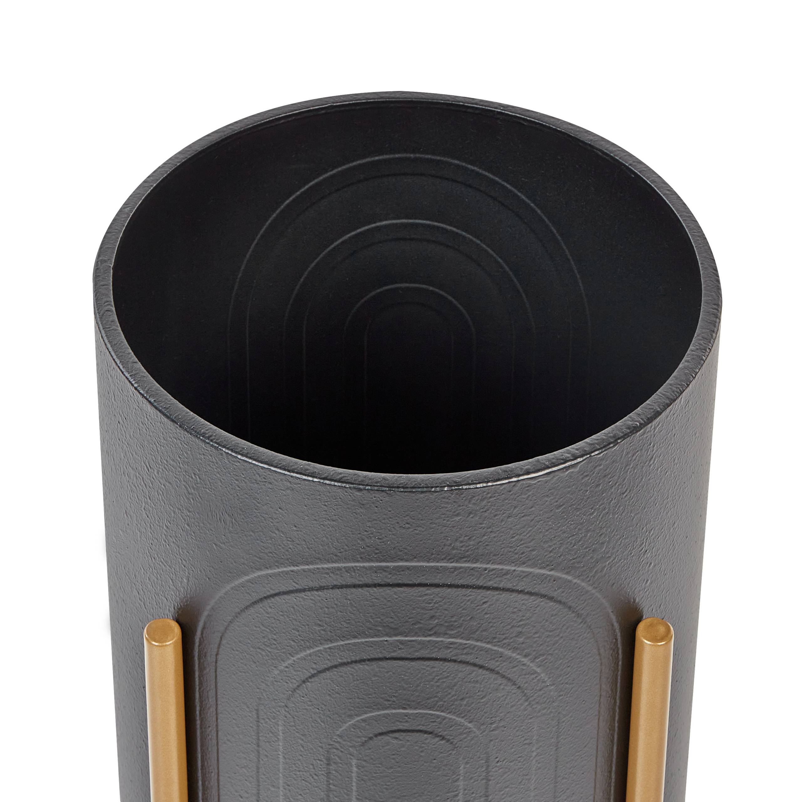 Beliani - Cache-pot d'intérieur Métal Noir SEROTINA - 32x32x58- Beliani - Image 5