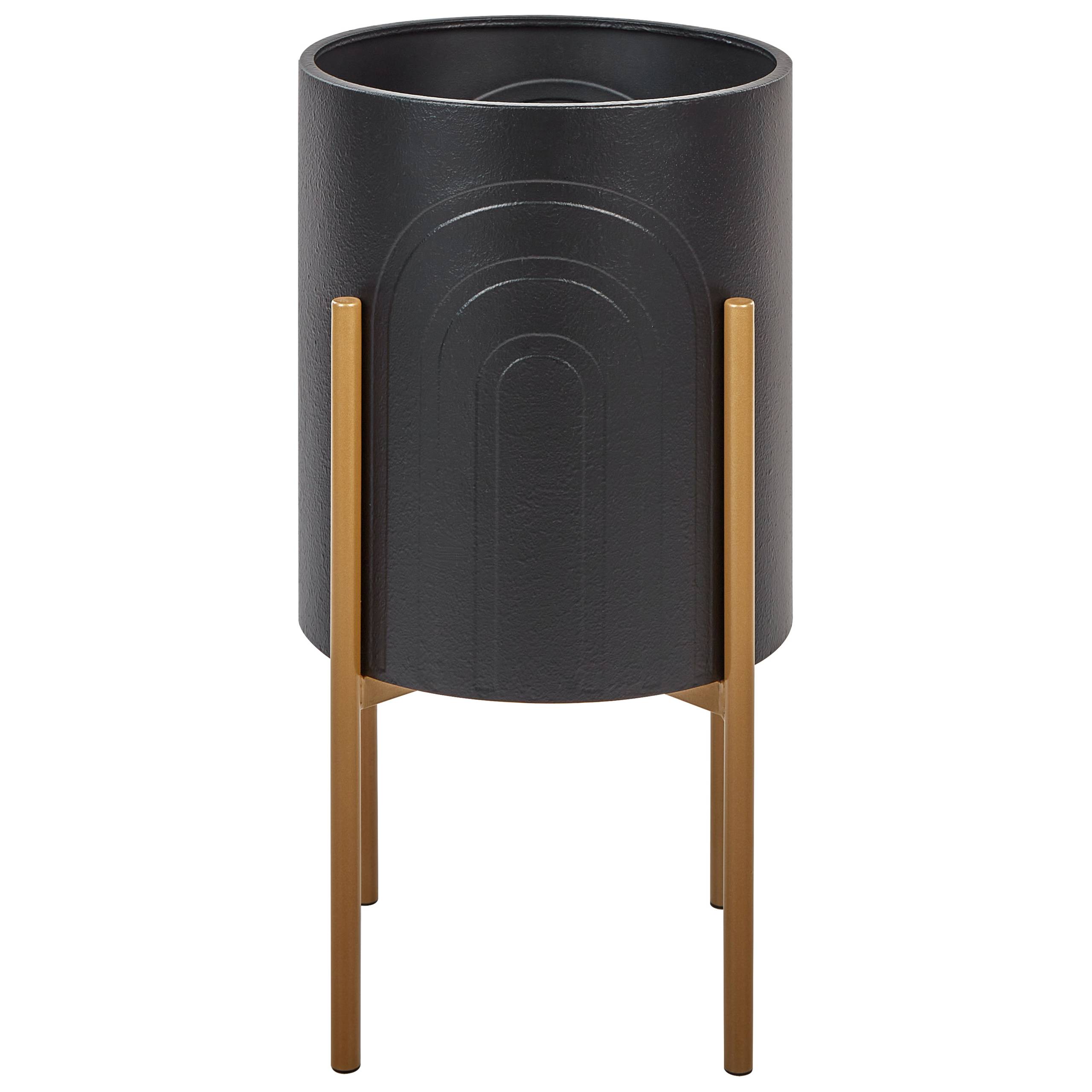 Beliani - Cache-pot d'intérieur Métal Noir SEROTINA - 32x32x58- Beliani - Image 2
