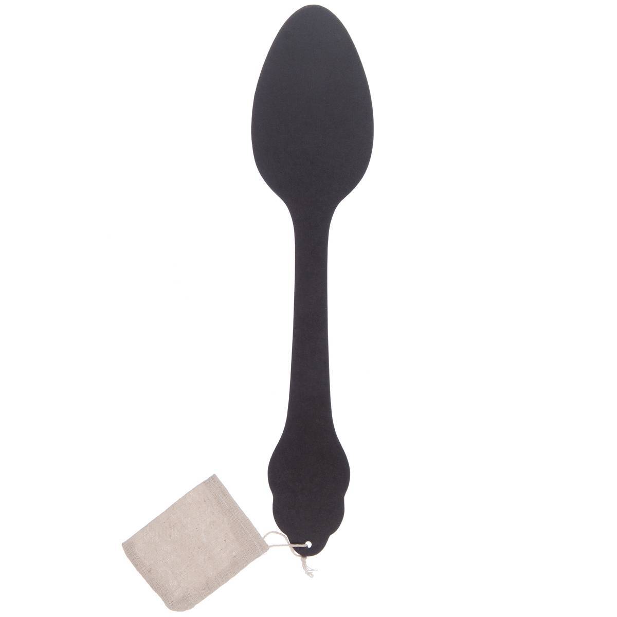 Atmosphera - Déco murale "Couverts" cuillère bois noir 8,5x38cm - Atmosphera Créateur d'intérieur