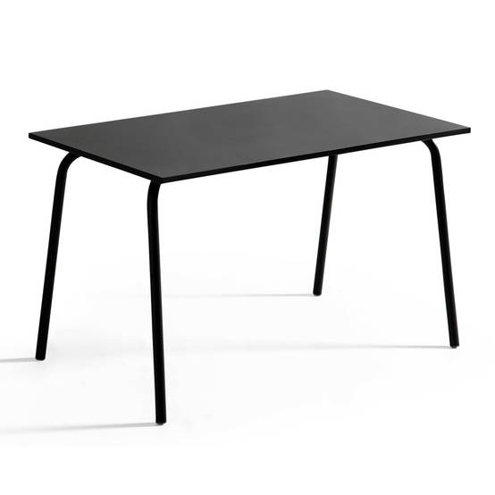 Oviala - Table de jardin en acier 120 x 70 cm 6 places noir Palavas - Oviala - Image 1