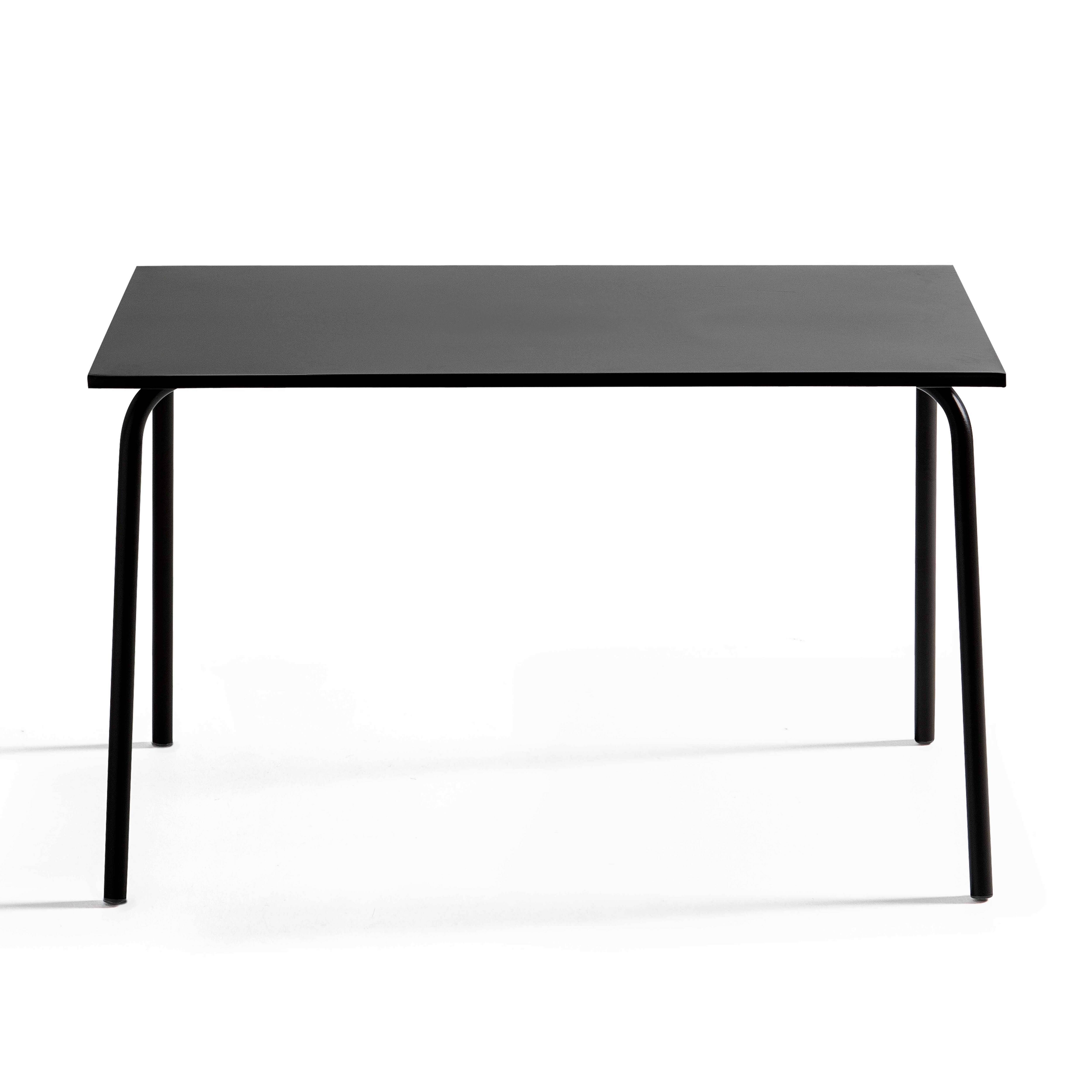 Oviala - Table de jardin en acier 120 x 70 cm 6 places noir Palavas - Oviala - Image 2
