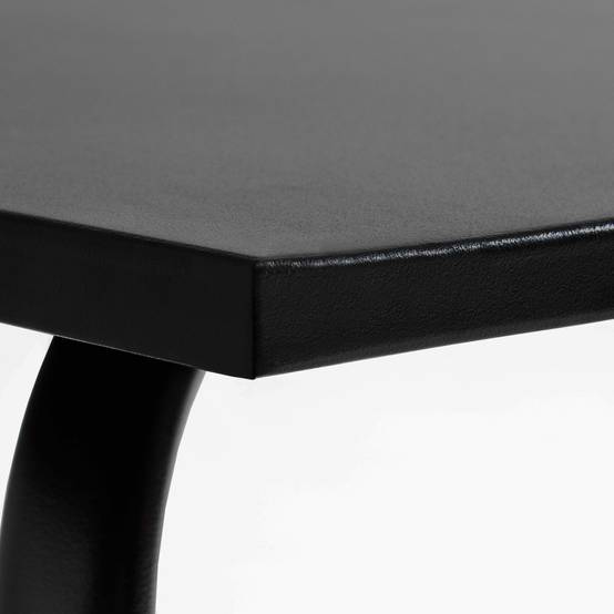 Oviala - Table de jardin en acier 120 x 70 cm 6 places noir Palavas - Oviala - Image 4