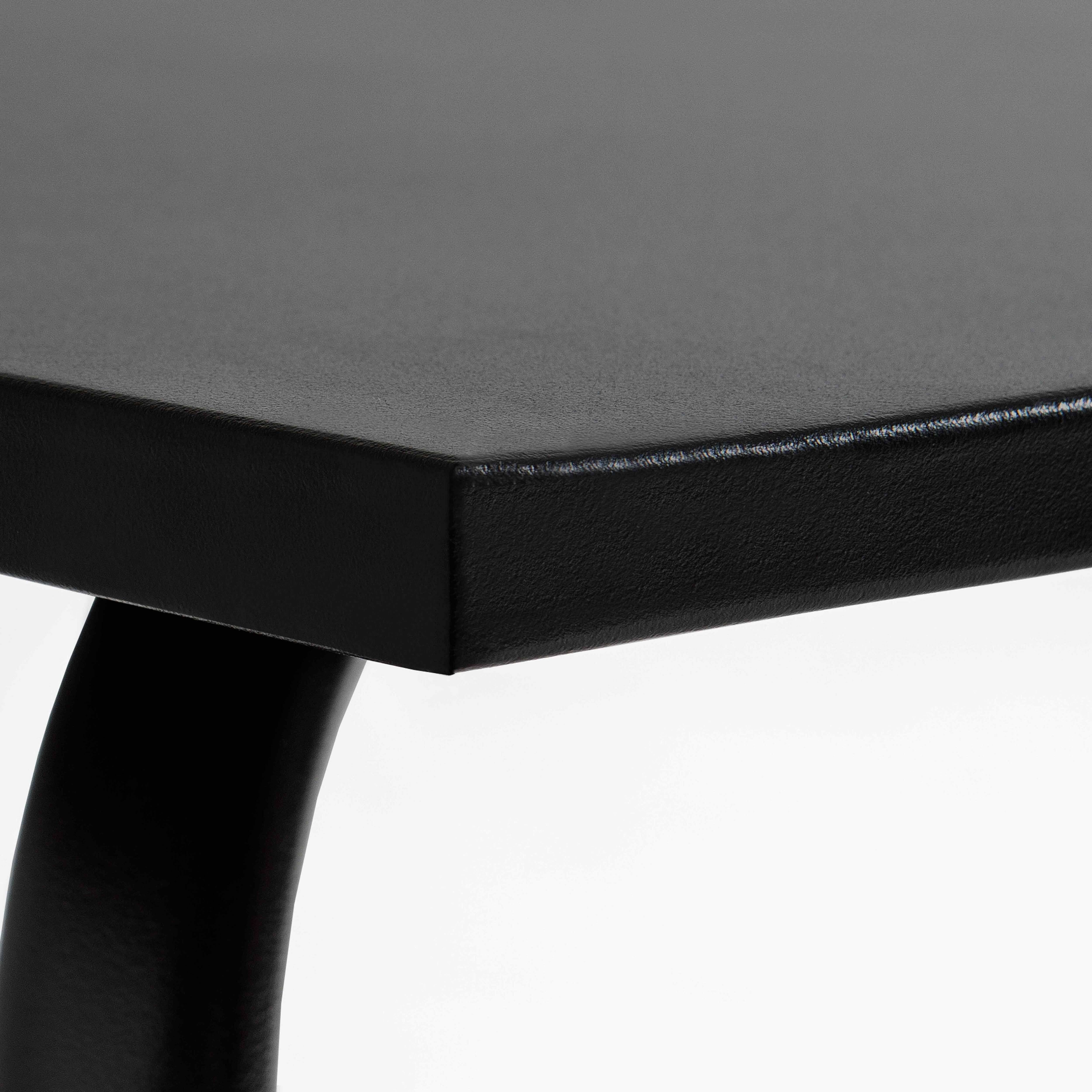 Oviala - Table de jardin en acier 120 x 70 cm 6 places noir Palavas - Oviala - Image 4