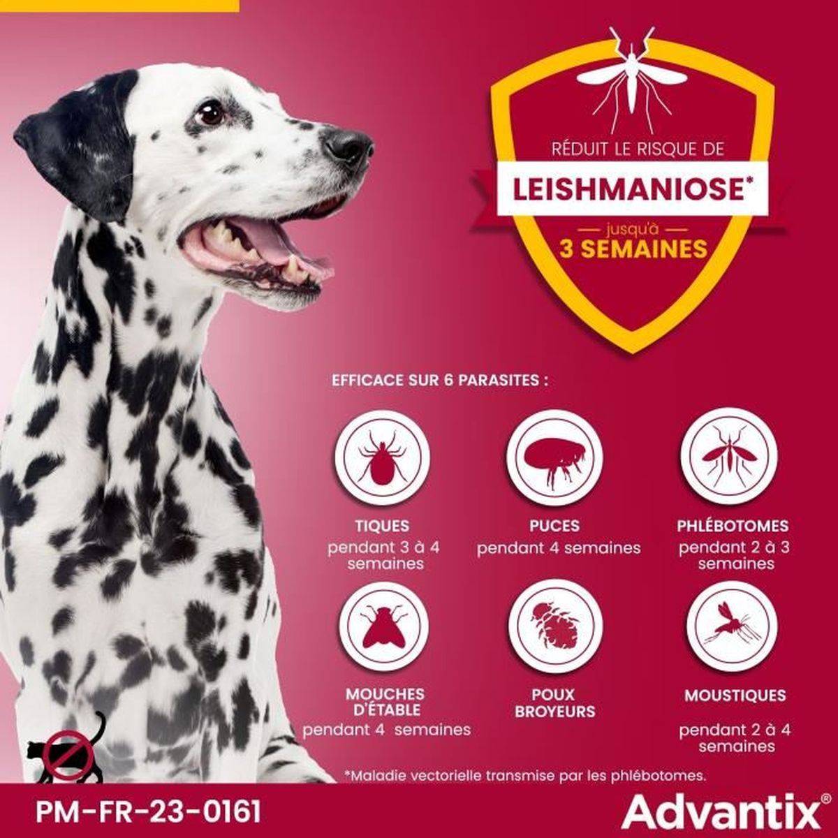 Advantix - Pipettes antiparasitaires pour chien 40 à 60 kg, 6 x 6 ml - Advantix - Imagen 2