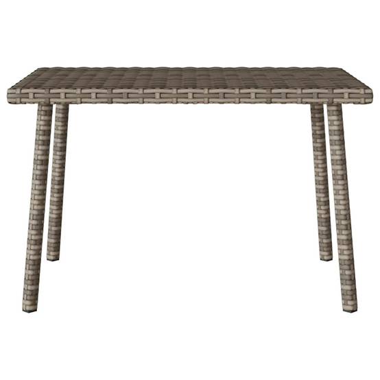 Table basse de jardin rectangulaire gris résine tressée 60 x 40 x 37 cm - PANGIVO - Image 4