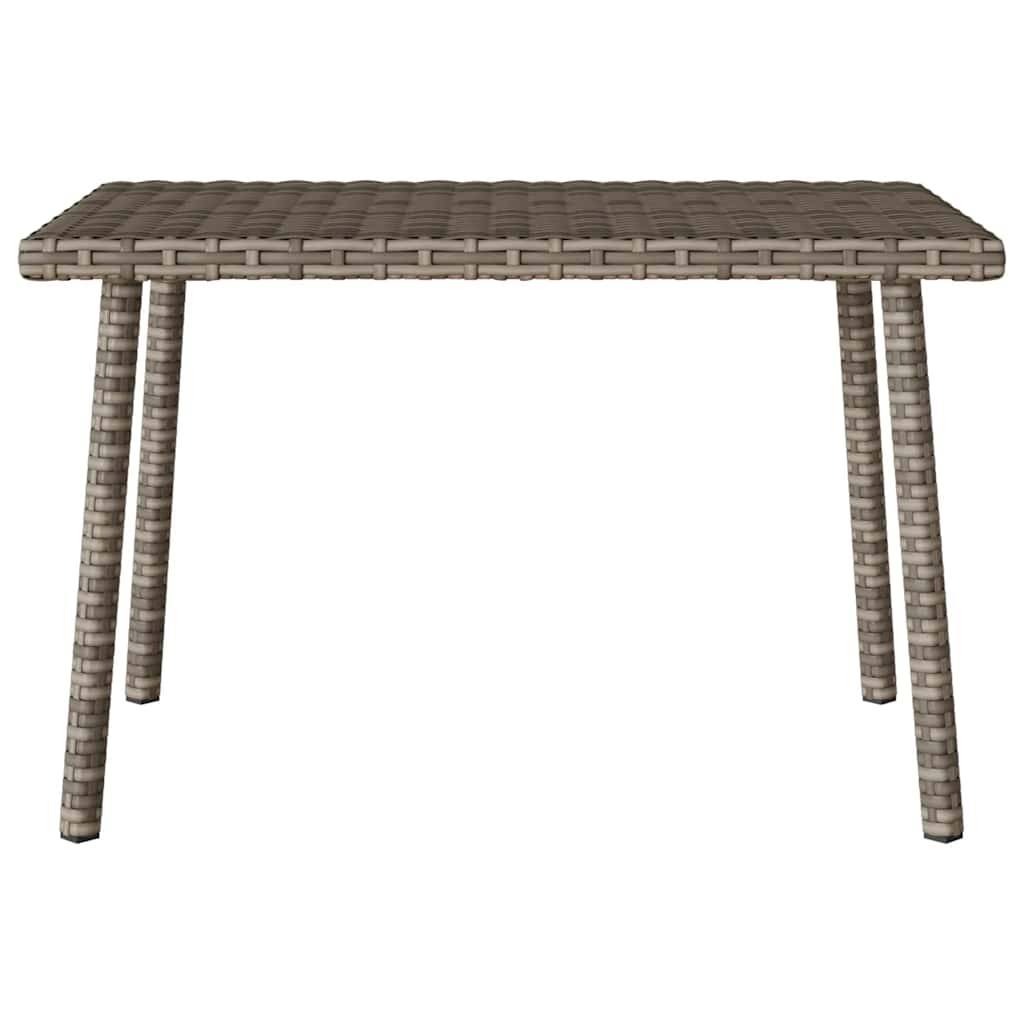 Table basse de jardin rectangulaire gris résine tressée 60 x 40 x 37 cm - PANGIVO - Image 4