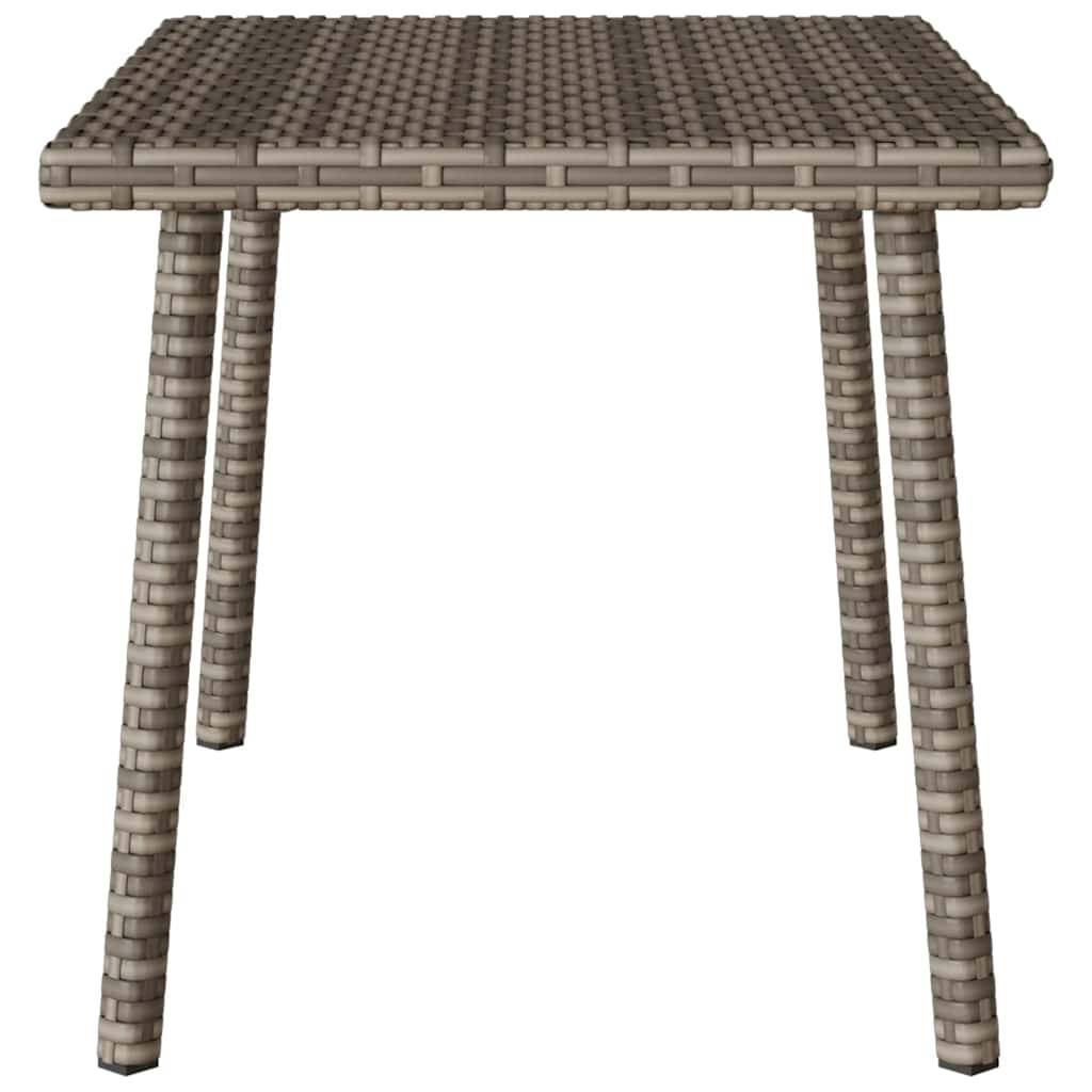 Table basse de jardin rectangulaire gris résine tressée 60 x 40 x 37 cm - PANGIVO - Image 5