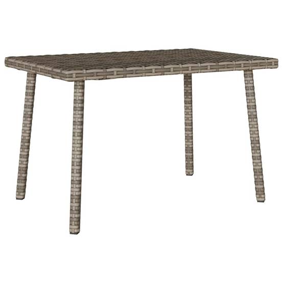Table basse de jardin rectangulaire gris résine tressée 60 x 40 x 37 cm - PANGIVO - Image 6