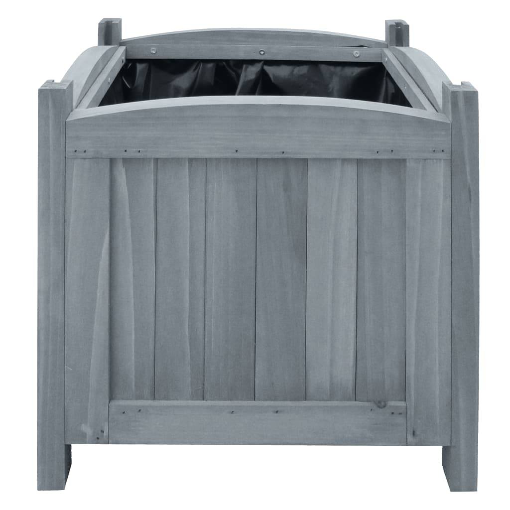 Helloshop26 - Jardinière lit surélevé plantes fleurs jardin 2 pcs 30 x 30 x 30 cm bois de sapin massif - Imagen 2