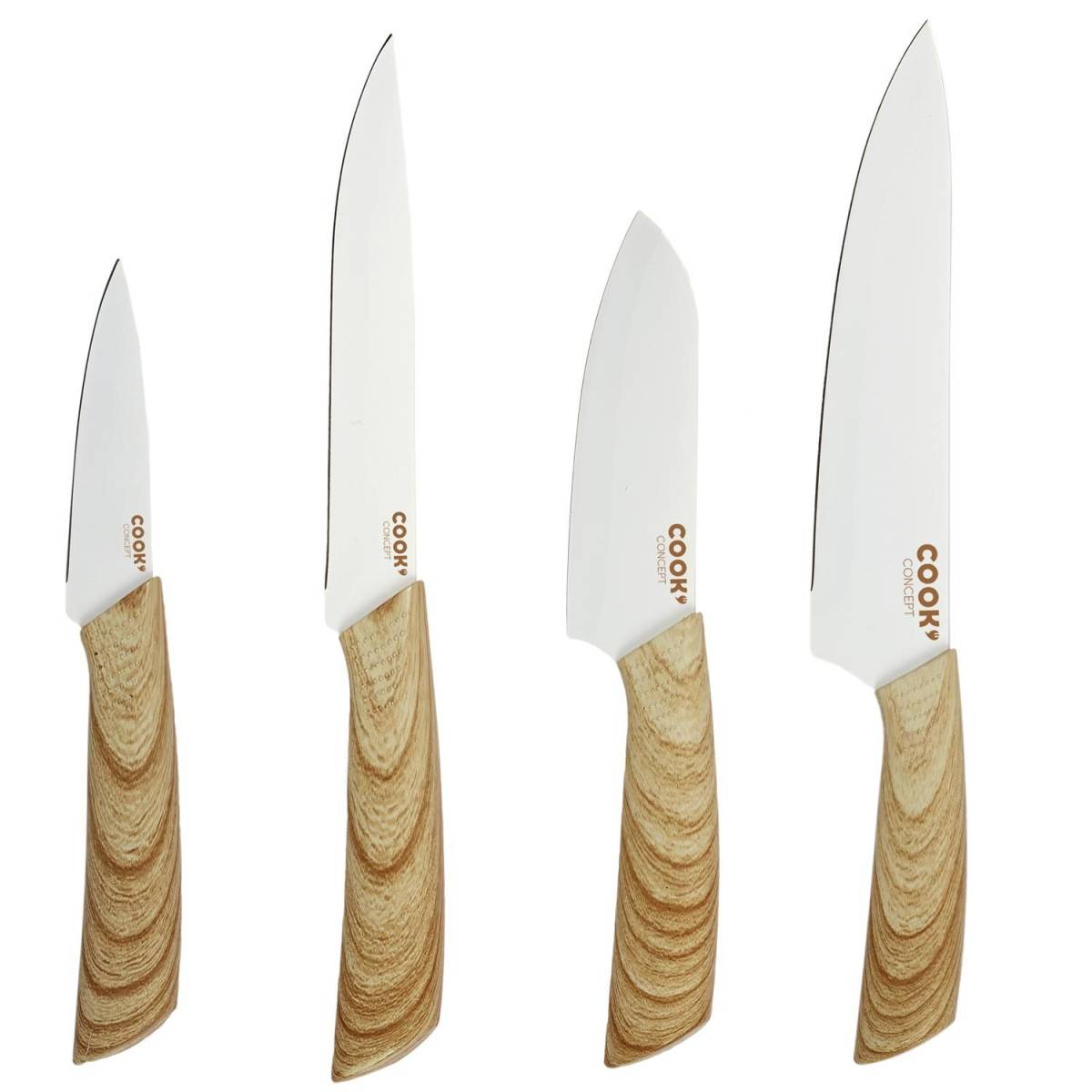 Cook Concept - Lot de 4 Couteaux avec Support "Aimanté" 34cm Gris - Image 3