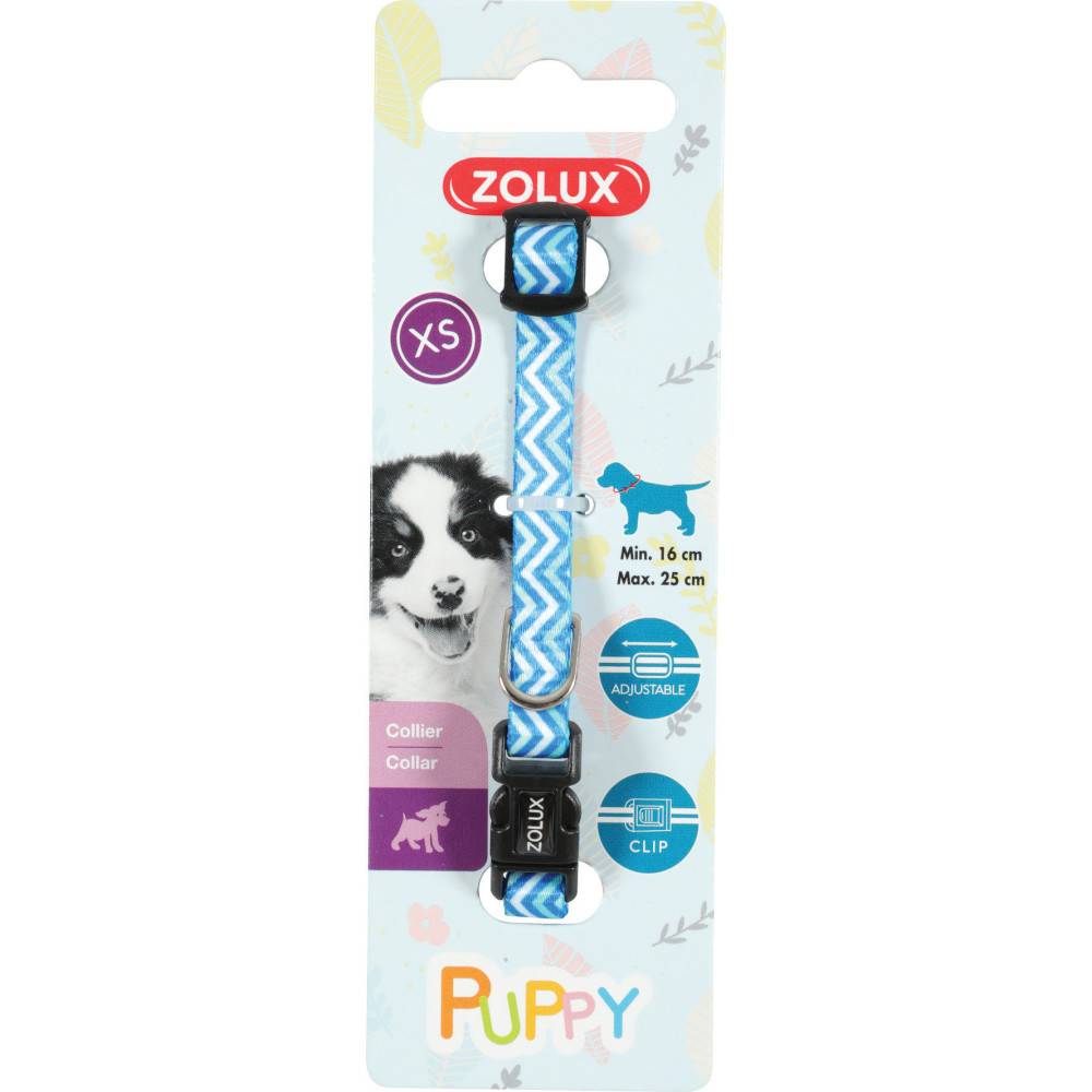 Zolux - zolux - Collier PUPPY PIXIE. 8 mm .16 à 25 cm. couleur bleu. pour chiots - Image 2