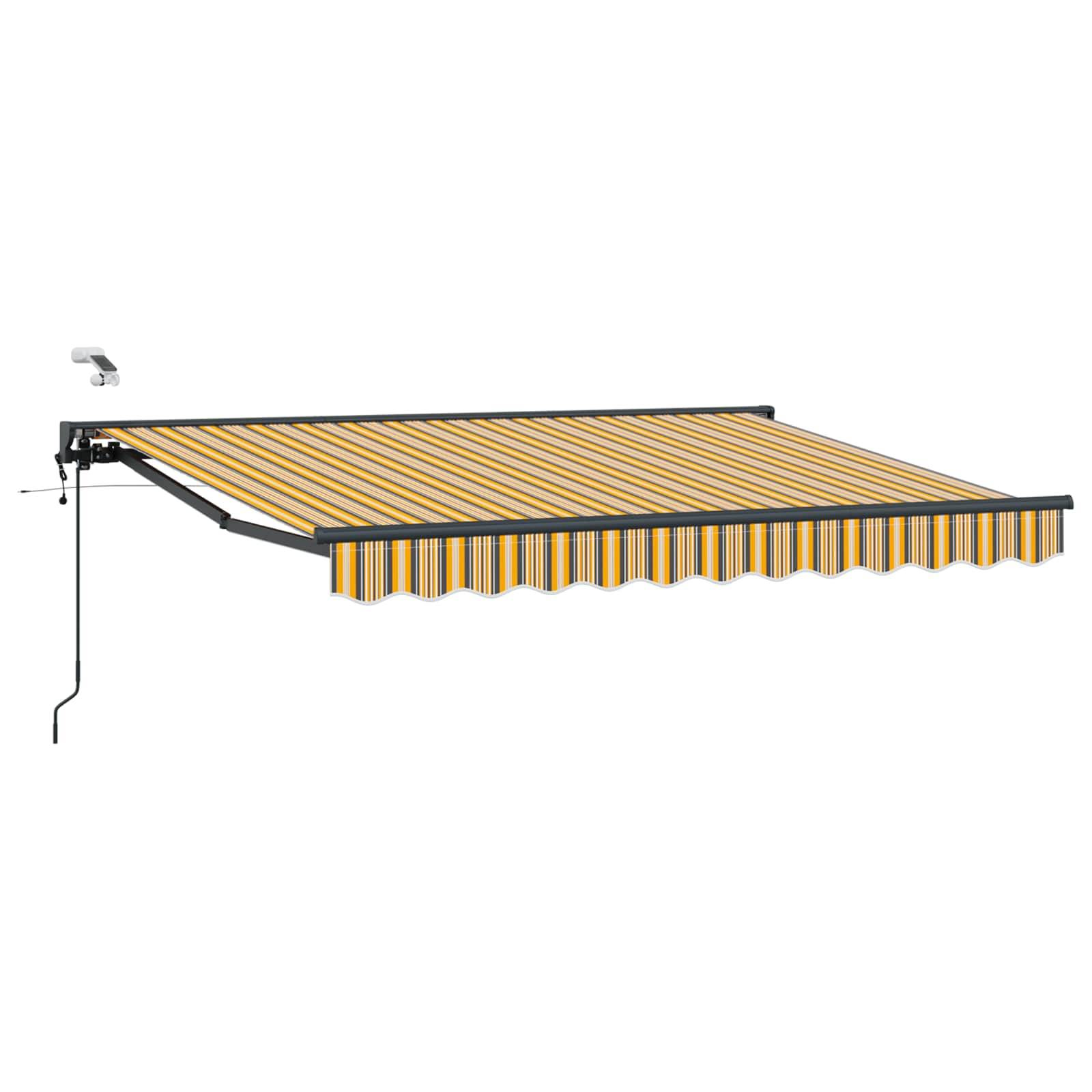 ComfortXL - Store banne électrique polyester terrasse ombre motorisée Jaune Gris Anthracite 3x2,5m - ComfortXL Outdoor Living - Image 2