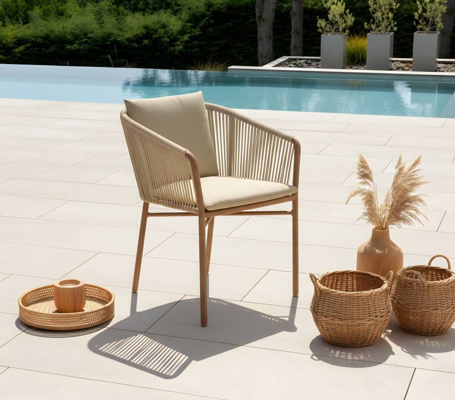 Ensemble table et chaises de jardin  8 places  Gris Anthracite  NAIROBUZA - Image 2