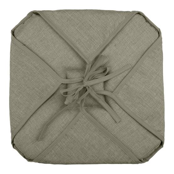 Lovely Casa - Galette de chaise italienne et unie - LOVELY CASA - Polyester - Vert - Image 2