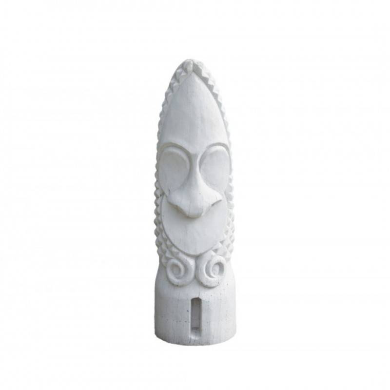 Jardinex - Statue de jardin Tiki Toa 75 cm - Blanc - Jardinex - Image 1