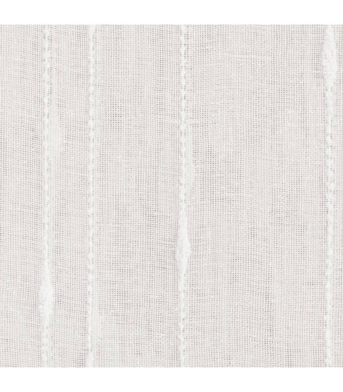 Voilage à œillets  Beige Lin avec fines rayures en relief 140 x 260 cm - Imagen 3