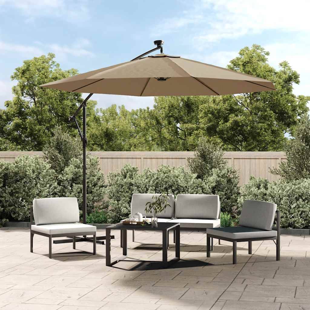 Vidaxl - Toile de Rechange pour Parasol Taupe 350 cm vidaXL 313815 - Image 1