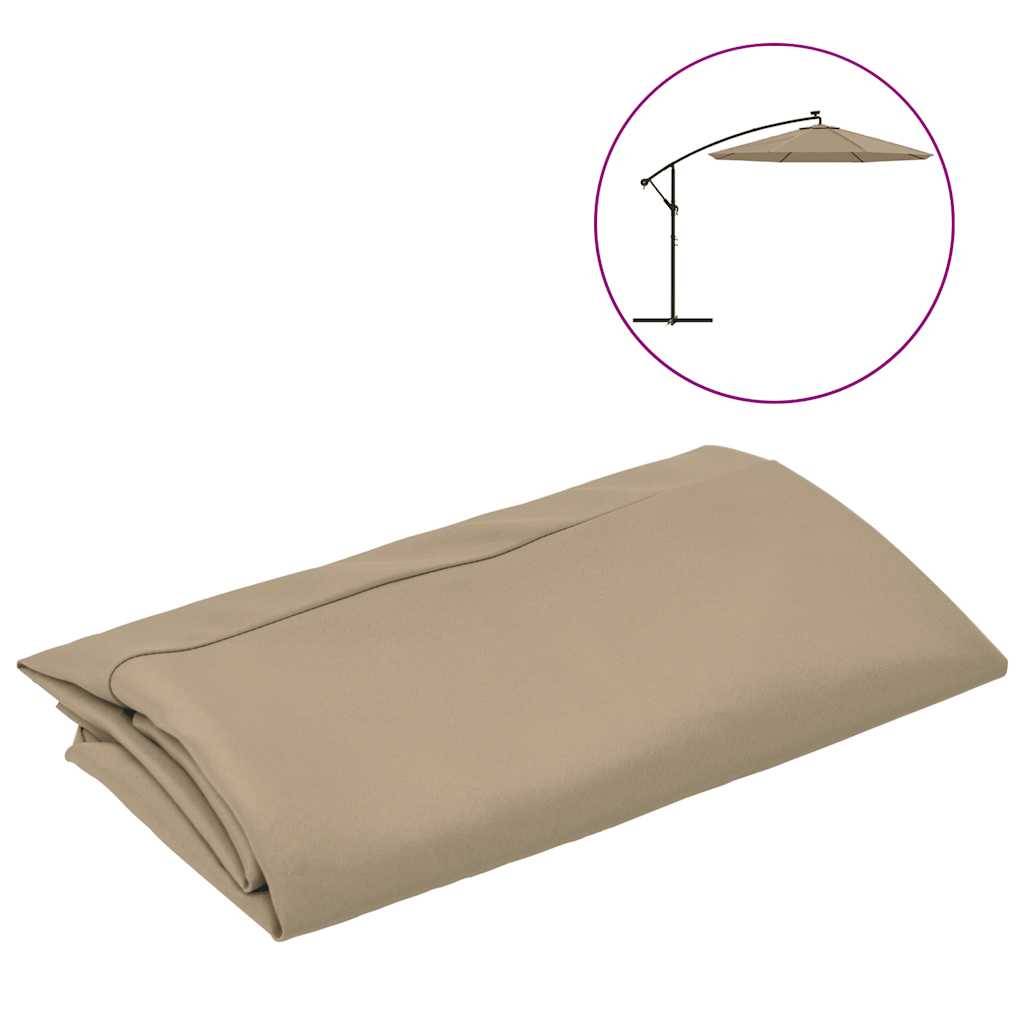 Vidaxl - Toile de Rechange pour Parasol Taupe 350 cm vidaXL 313815 - Image 2