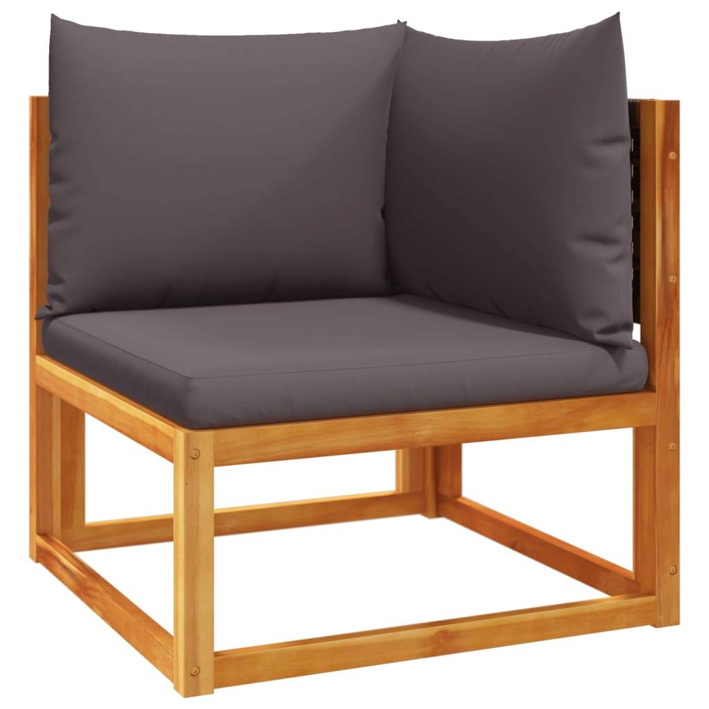 Ensemble de canapés de jardin | Canapé D'extérieur | Sofa De Jardin 3 pièces avec coussins en bois d'acacia et rotin Maison Chic - Image 4
