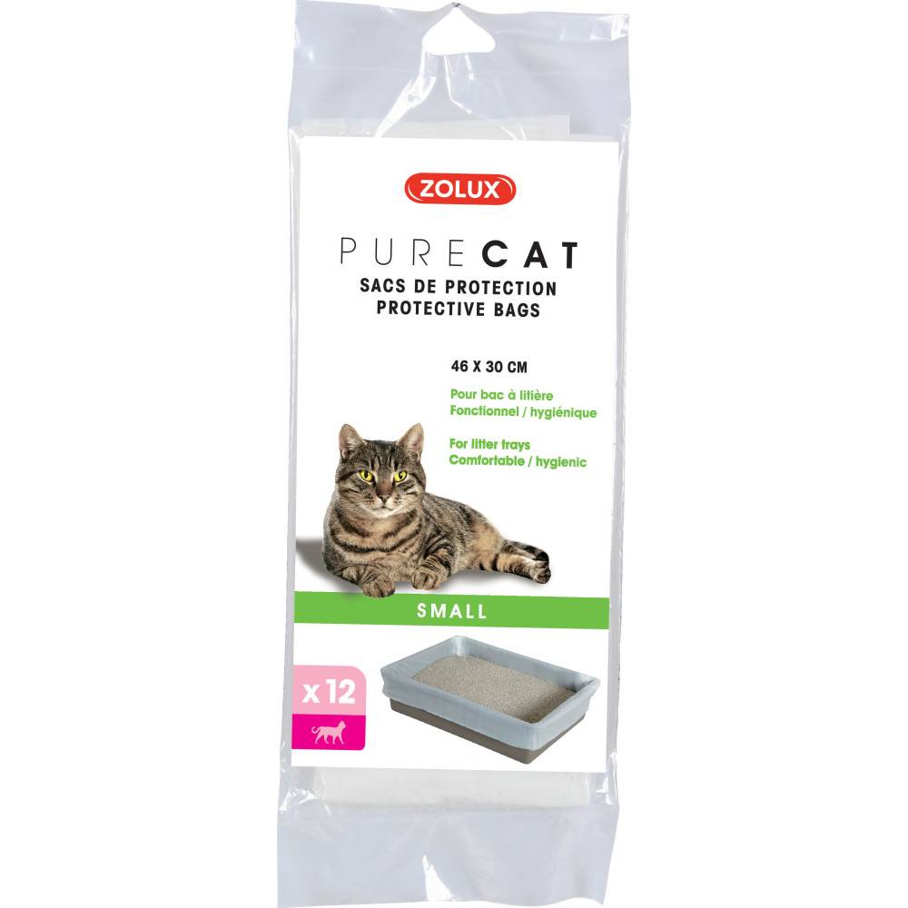 Zolux - 12 Sacs de protection pour bac à litière 46 x 30 cm pour chat - Image 1