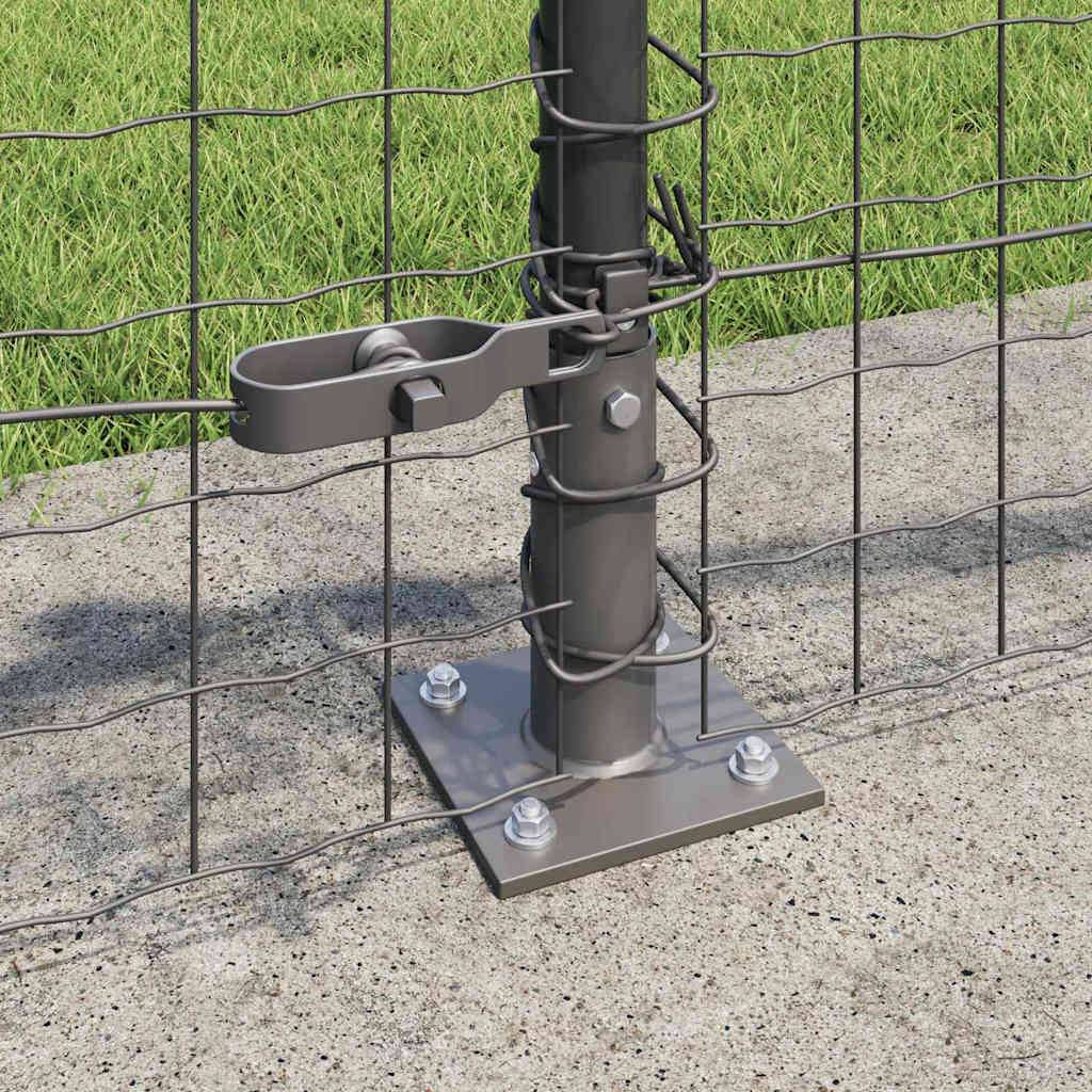 Poteau de clôture acier galvanisé gris 3,2 x 3,2 x 70 cm, Poids :30.6kg - PANGIVO - Image 3