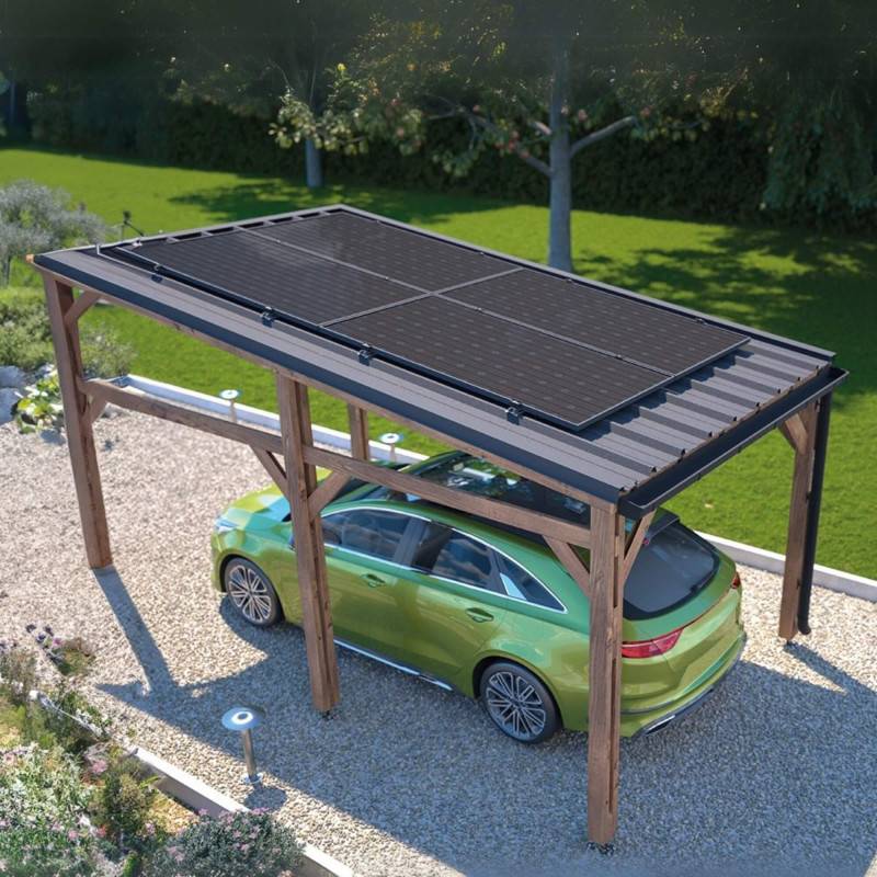 Cerland - CARPORT BOIS SOLAIRE 1 VOITURE 15M² - Image 4