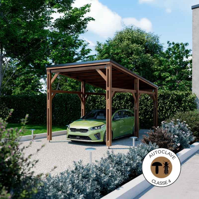 Cerland - CARPORT BOIS SOLAIRE 1 VOITURE 15M² - Image 5