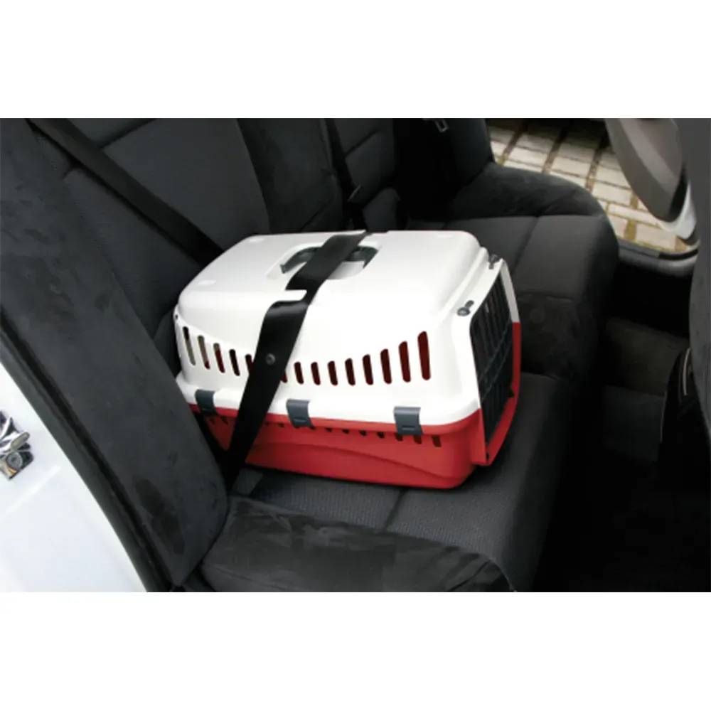 Caisse de transport chat 'Expedion' Rouge PVC 45 x 30 x 30 cm - Image 2