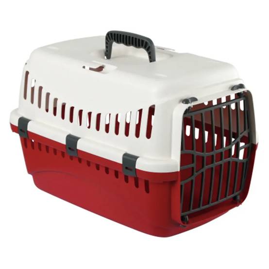 Caisse de transport chat 'Expedion' Rouge PVC 45 x 30 x 30 cm - Image 1