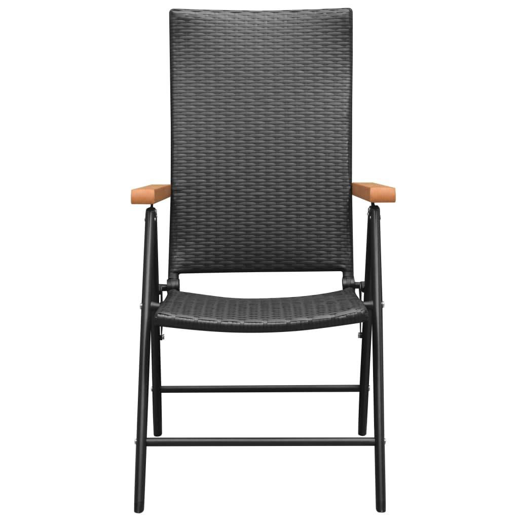 Vidaxl - Ensemble à manger de jardin 3 pcs noir et marron vidaXL 3060082 - Imagen 4
