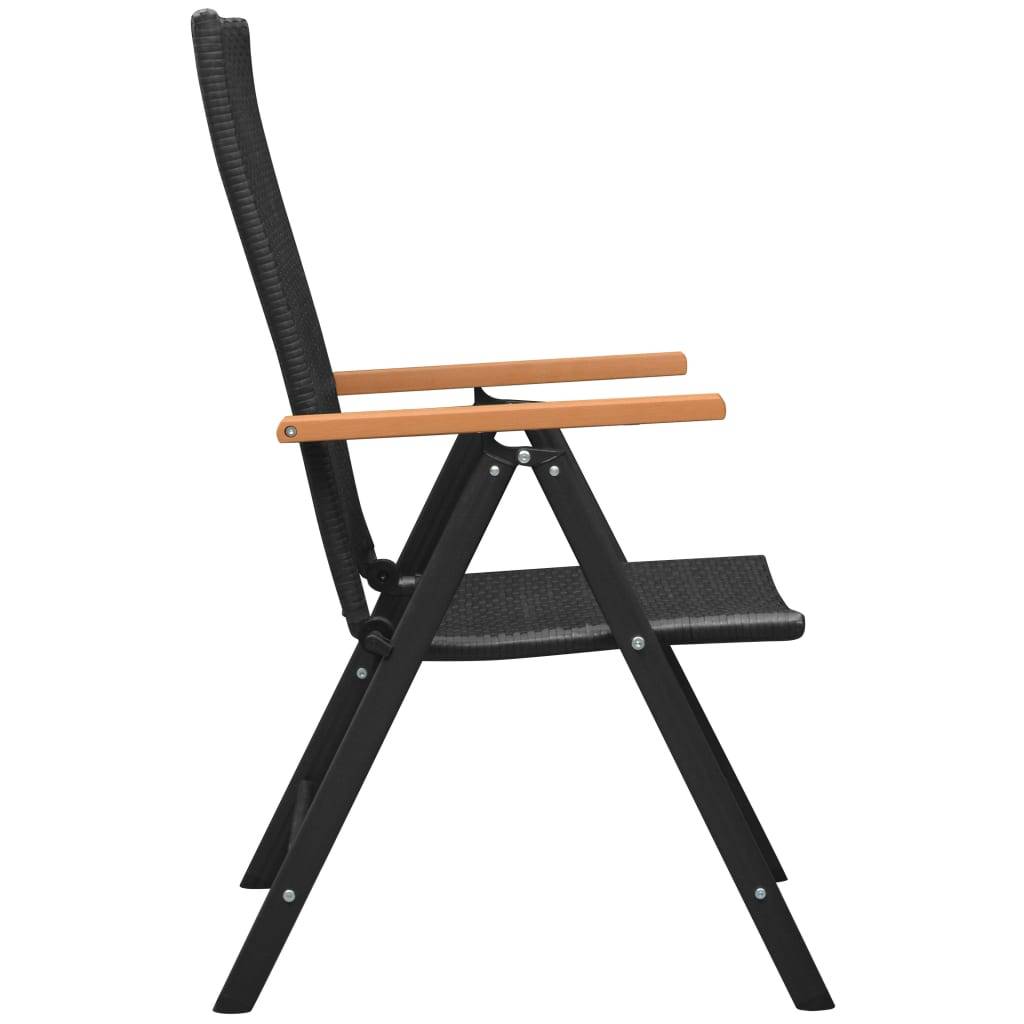Vidaxl - Ensemble à manger de jardin 3 pcs noir et marron vidaXL 3060082 - Imagen 5
