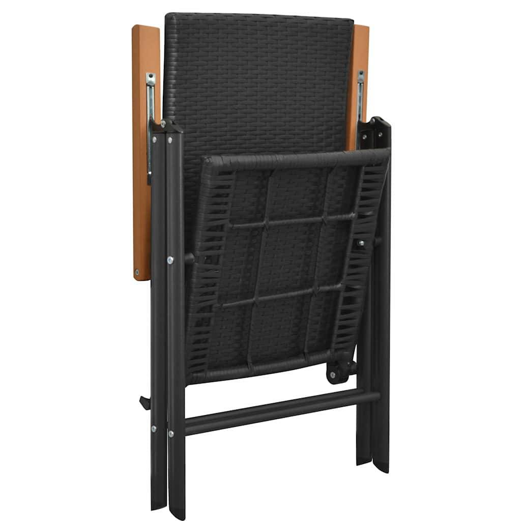 Vidaxl - Ensemble à manger de jardin 3 pcs noir et marron vidaXL 3060082 - Imagen 6
