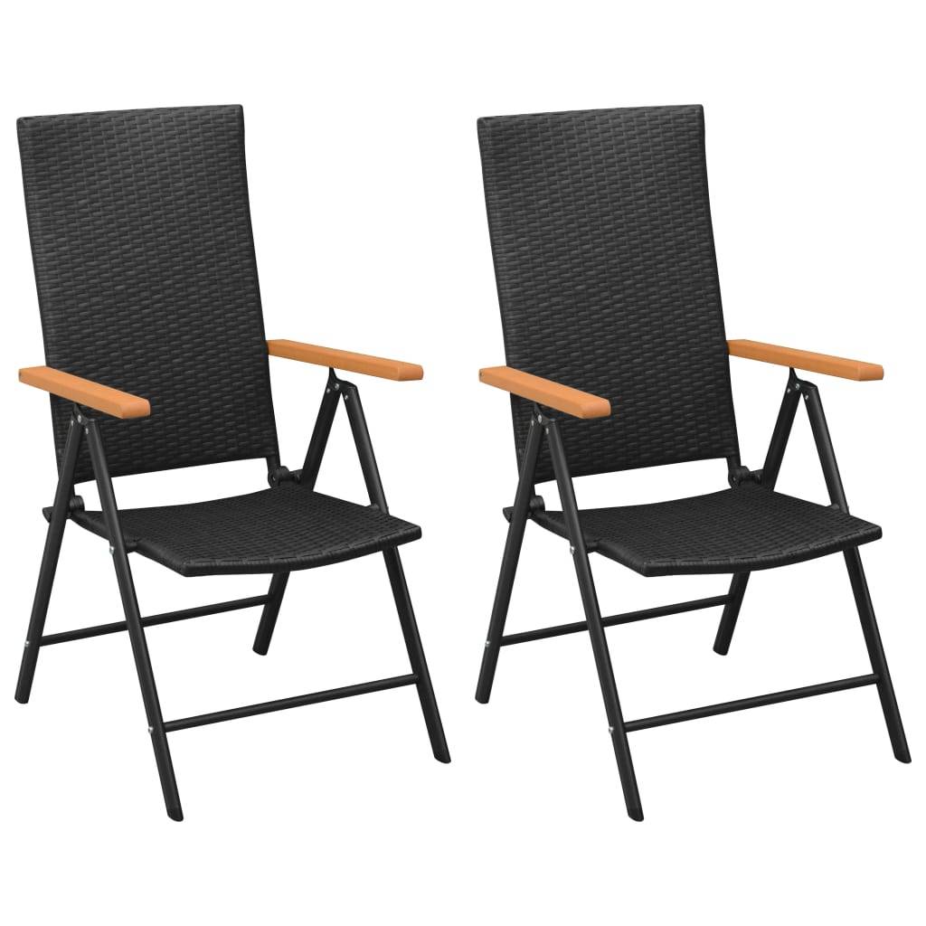 Vidaxl - Ensemble à manger de jardin 3 pcs noir et marron vidaXL 3060082 - Imagen 7