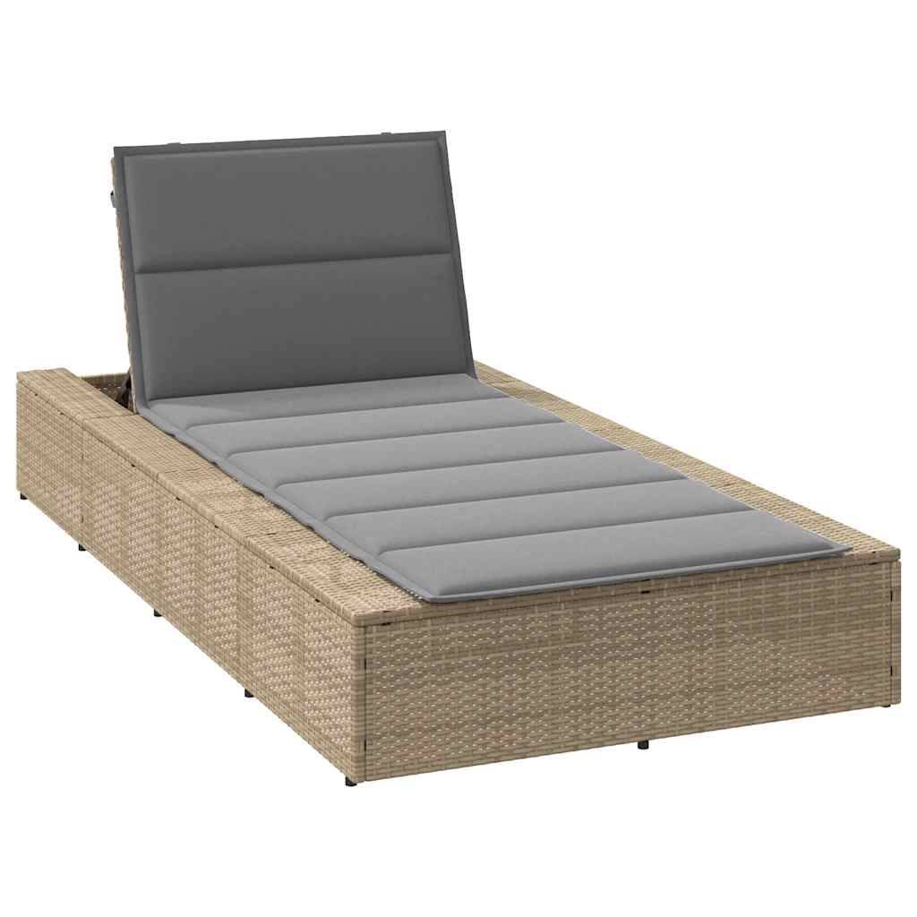 Vidaxl - Transat avec coussin flottant beige résine tressée vidaXL 4104205 - Image 2