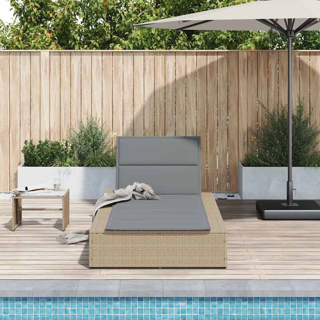 Vidaxl - Transat avec coussin flottant beige résine tressée vidaXL 4104205 - Image 4