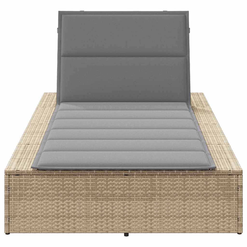 Vidaxl - Transat avec coussin flottant beige résine tressée vidaXL 4104205 - Image 5
