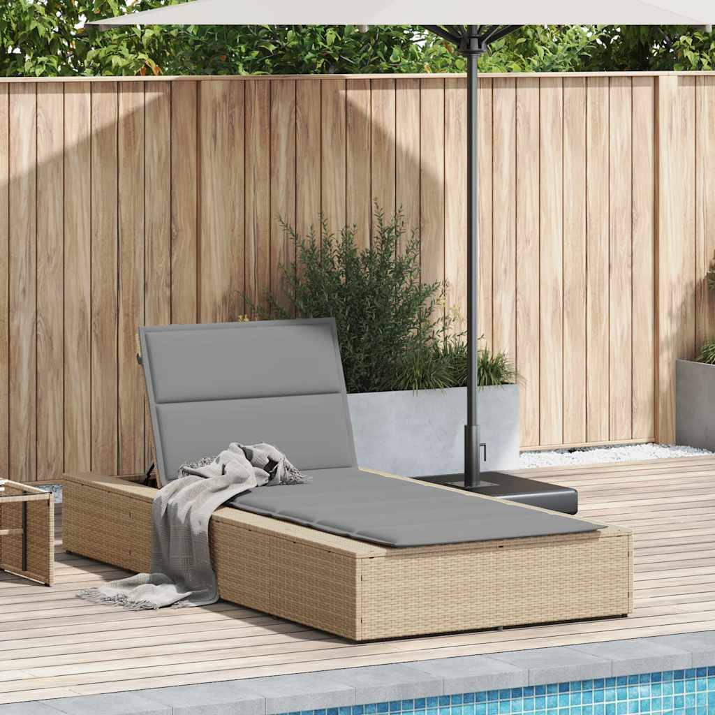Vidaxl - Transat avec coussin flottant beige résine tressée vidaXL 4104205 - Image 1