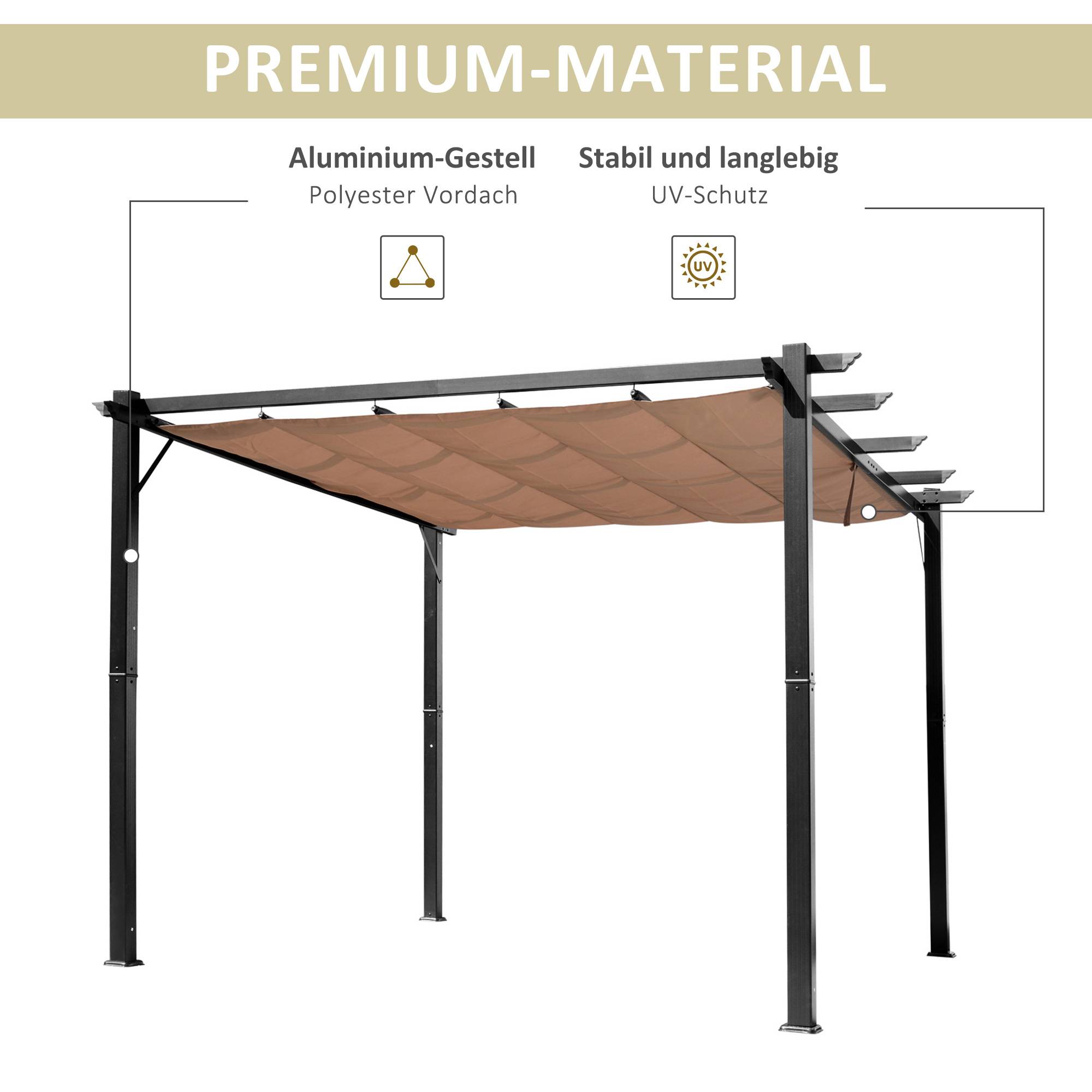 Pergola Aluminium Toit Rétractable Tonnelle Terrasse Jardin 3x4m Ombrage - ComfortXL Outdoor Living - Image 5