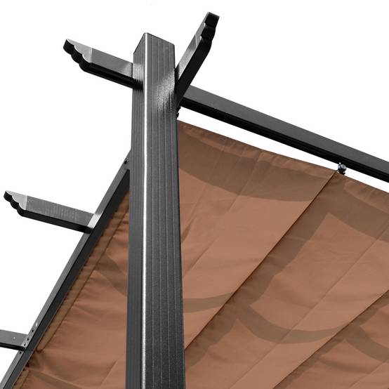 Pergola Aluminium Toit Rétractable Tonnelle Terrasse Jardin 3x4m Ombrage - ComfortXL Outdoor Living - Image 8