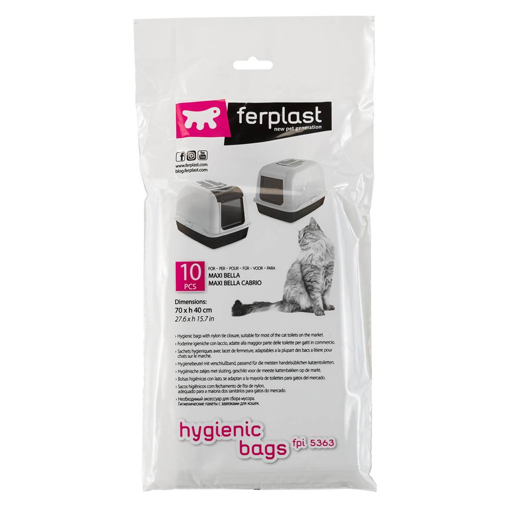 Ferplast - Bolsas higiénicas FPI 5363 para arenas de gato Ferplast Maxi Bella 10 piezas - Imagen 1